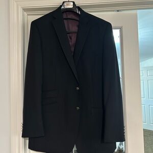 Men's Classic Black Two-Button Blazer